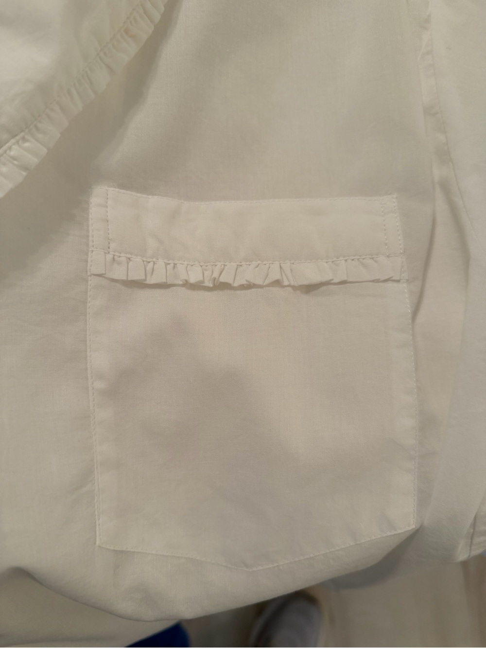 Taylor Linens Cotton White Ruffled Pajama Set Small - Picture 9 of 9